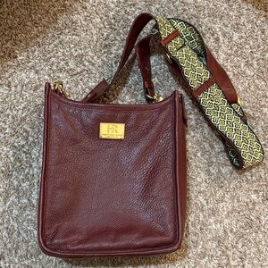 Hampton Road Burgundy Leather Crossbody Bag